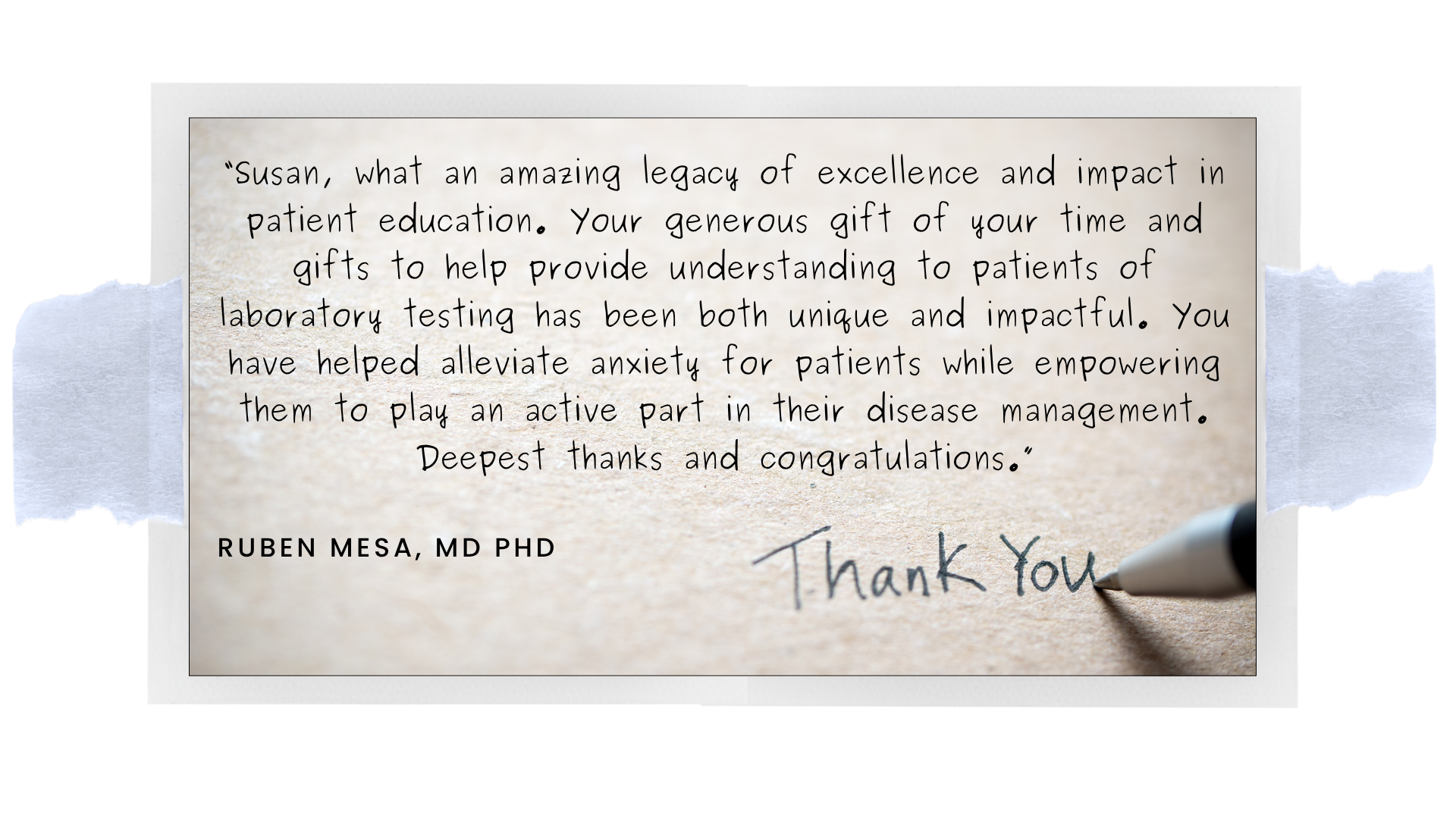 Appreciation message card 1